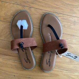 Brown leather sandals